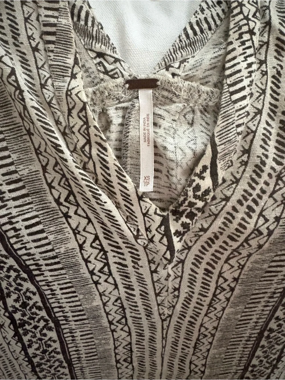 Free People Tribal Beat Kaftan Tunic Oversized Embroidered
